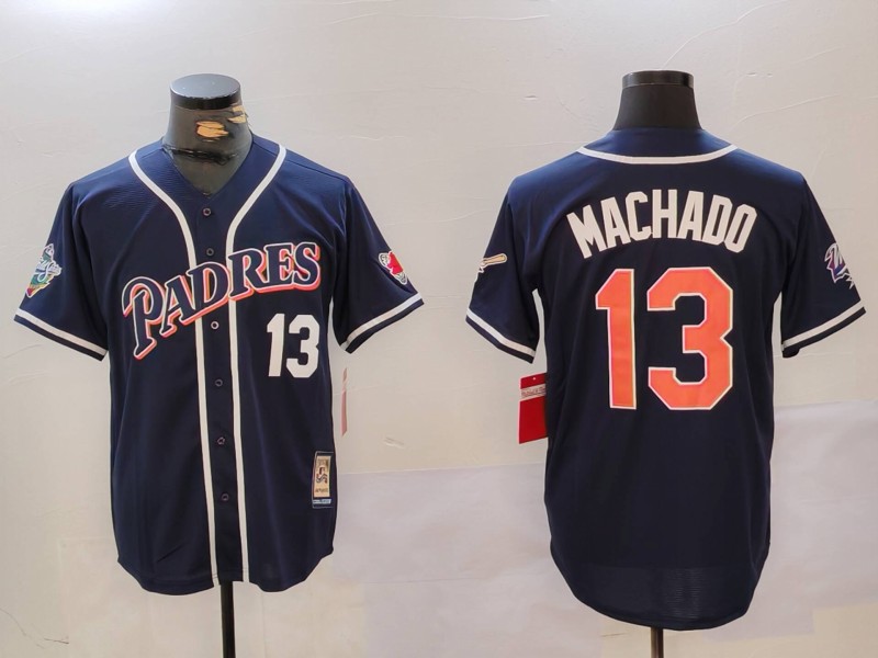 Men's San Diego Padres Manny Machado #13 Navy Jersey
